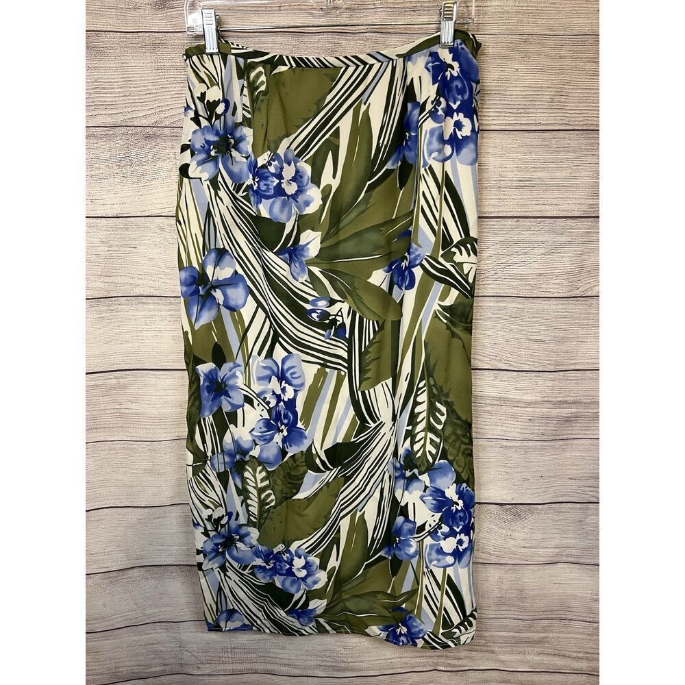 NWT KASPER Multicolor Women's Floral Long Skirt 12 - Picture 2 of 5
